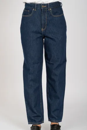 Performance Mom Jeans - Dark Blue Denim