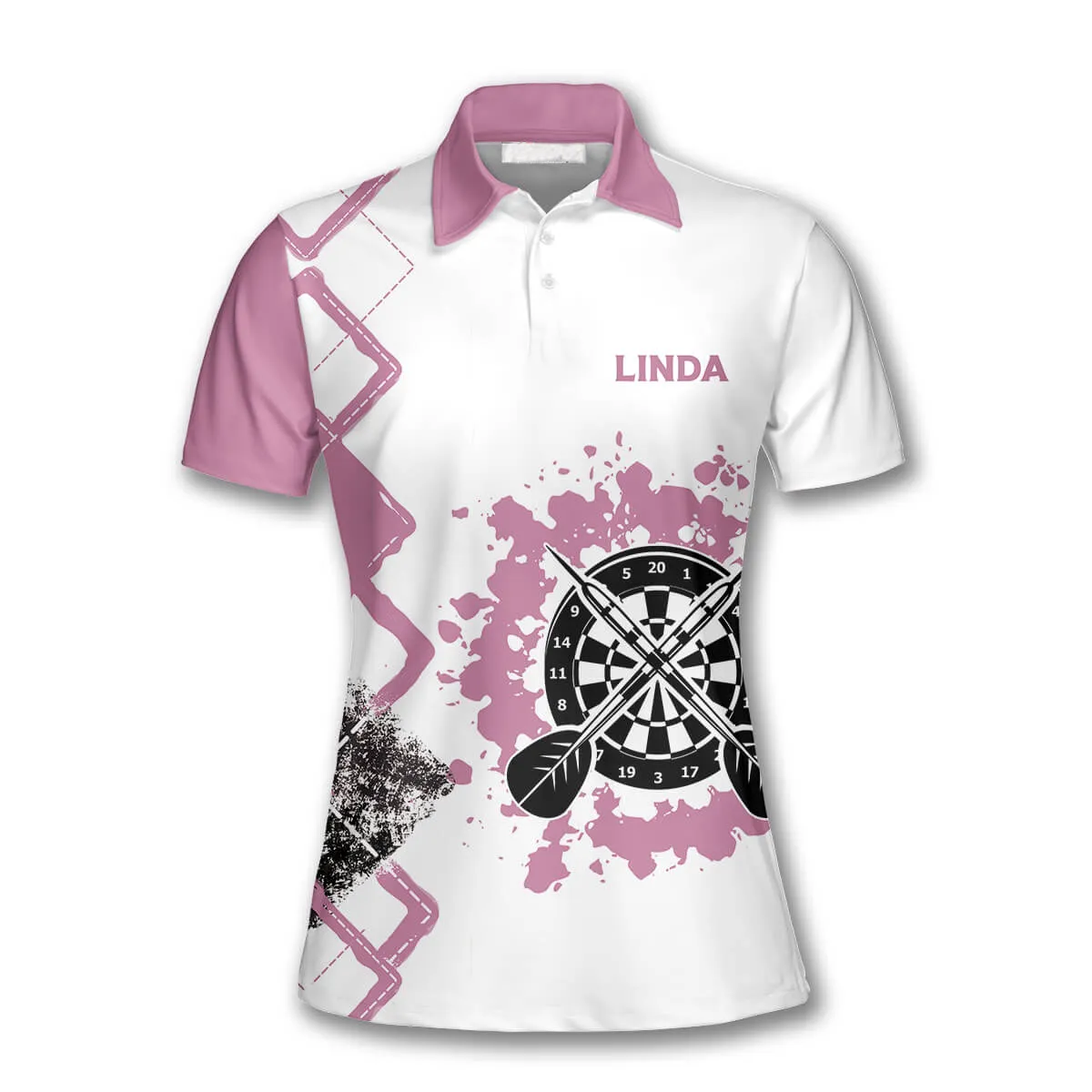 Personalized Queen of Darts Custom Darts Polo Shirts for Women