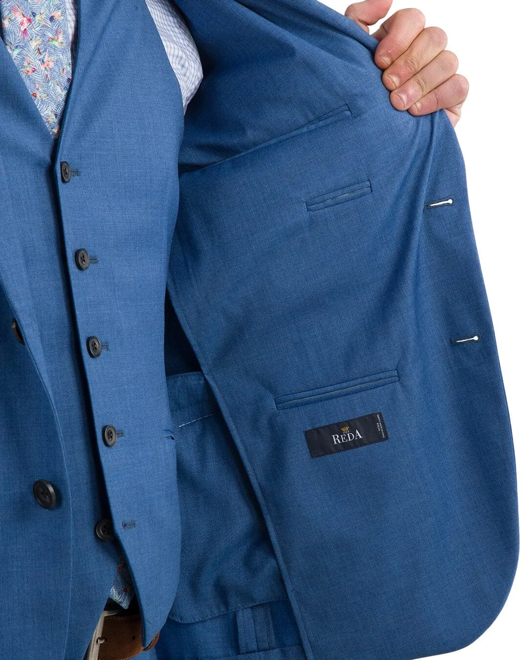 Reda Blue Tropical Weave Jacket