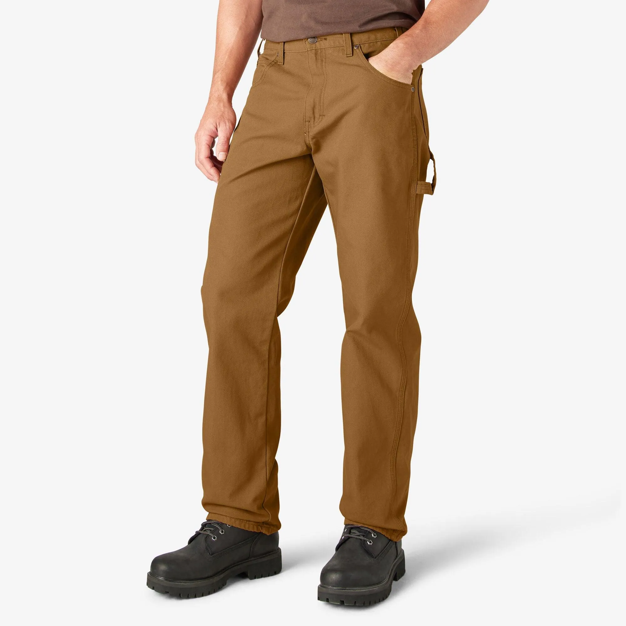 Relaxed Fit Heavyweight Duck Carpenter Pants, Brown Duck