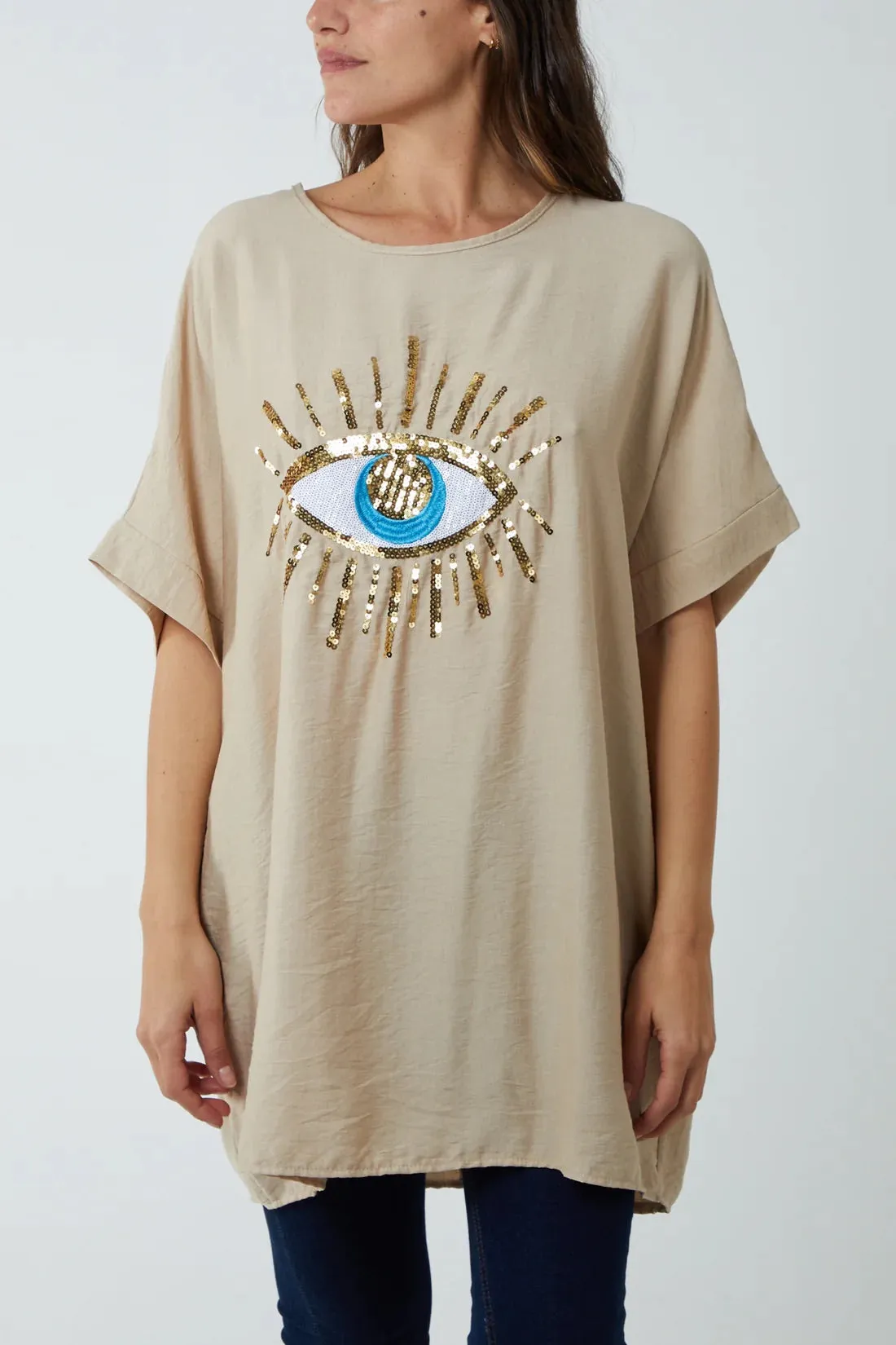 Sequin Evil Eye Top