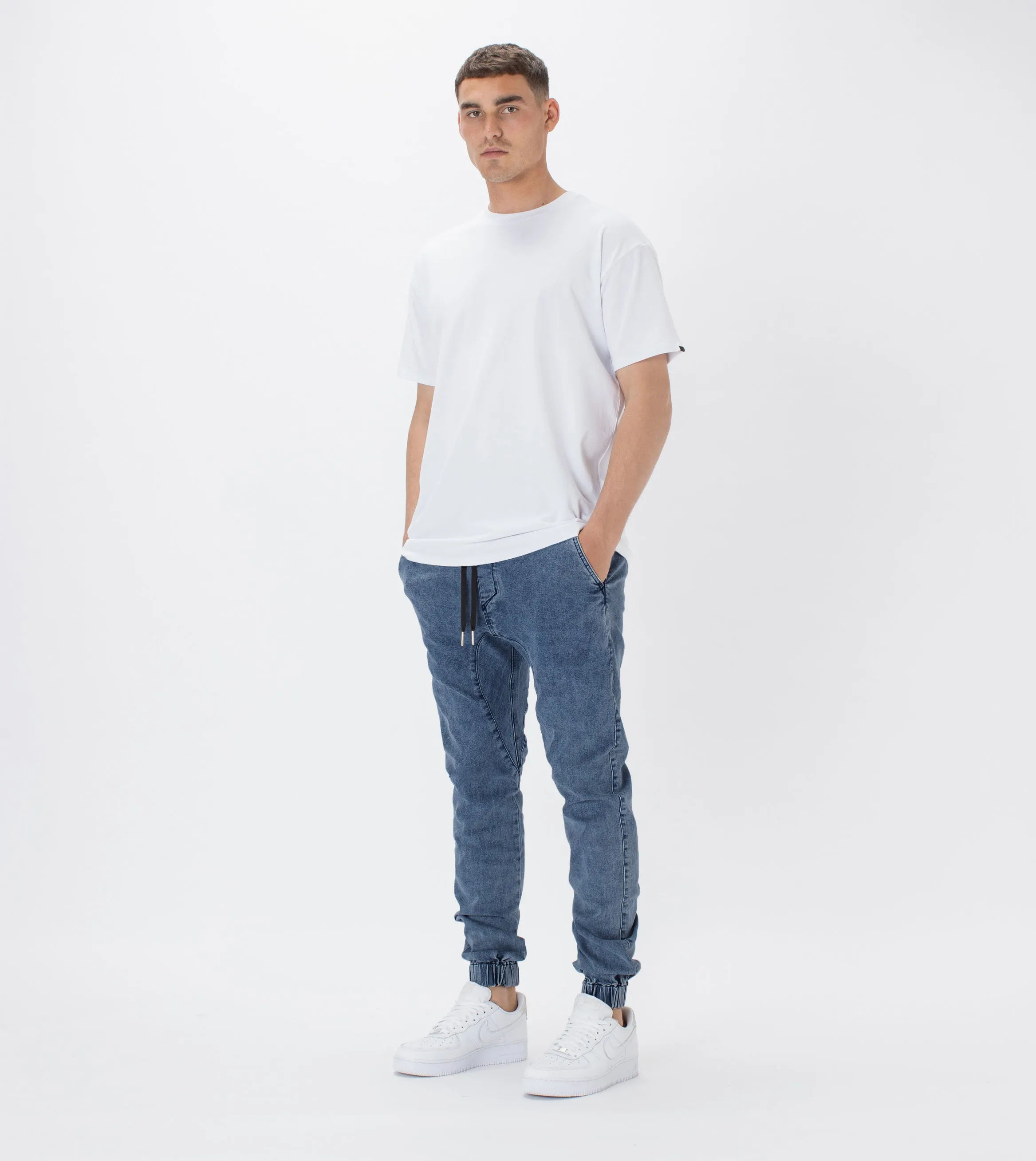 Sureshot Denim Jogger Stripped Indigo