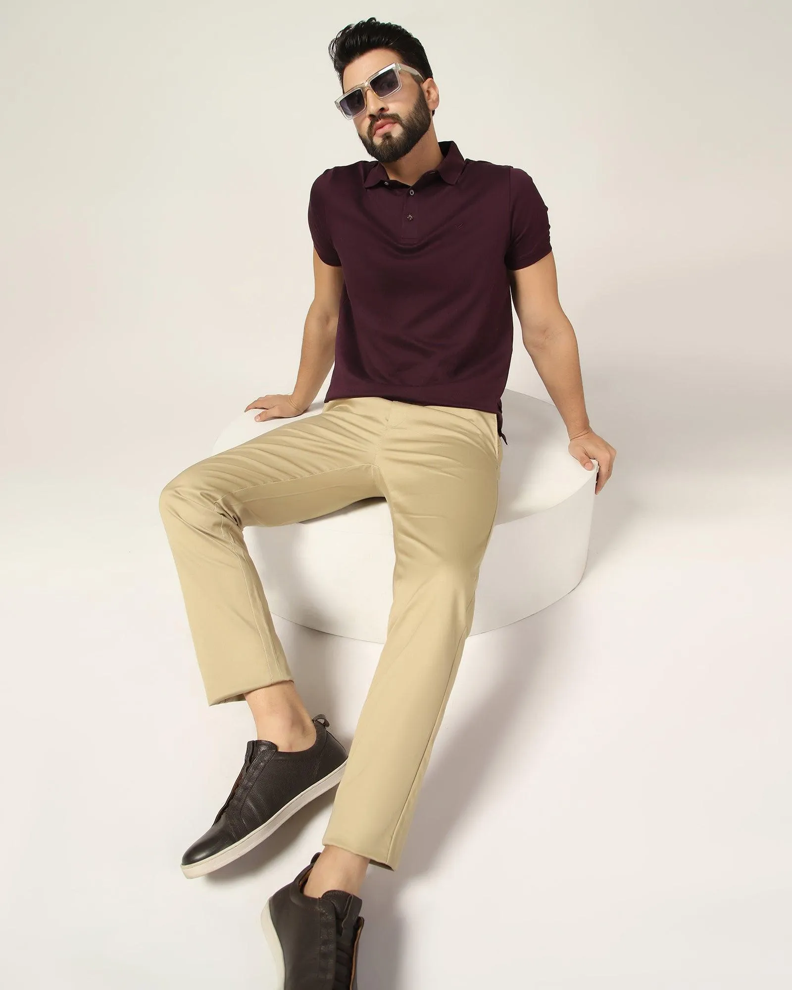 Temp Tech Slim Comfort Casual Khaki Solid Khakis - Henry