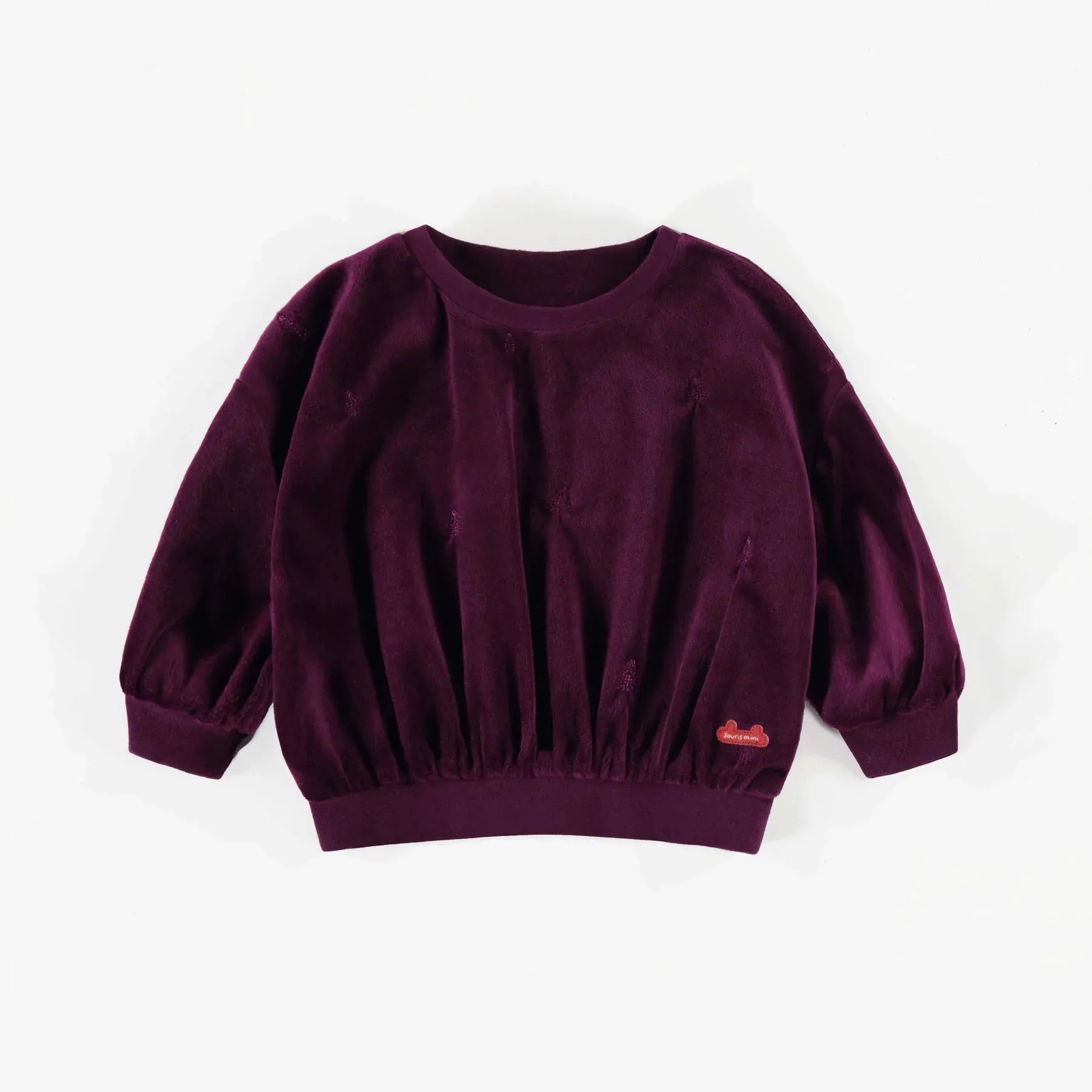 The Elizabeth Velvet Sweatshirt - Purple - BABY