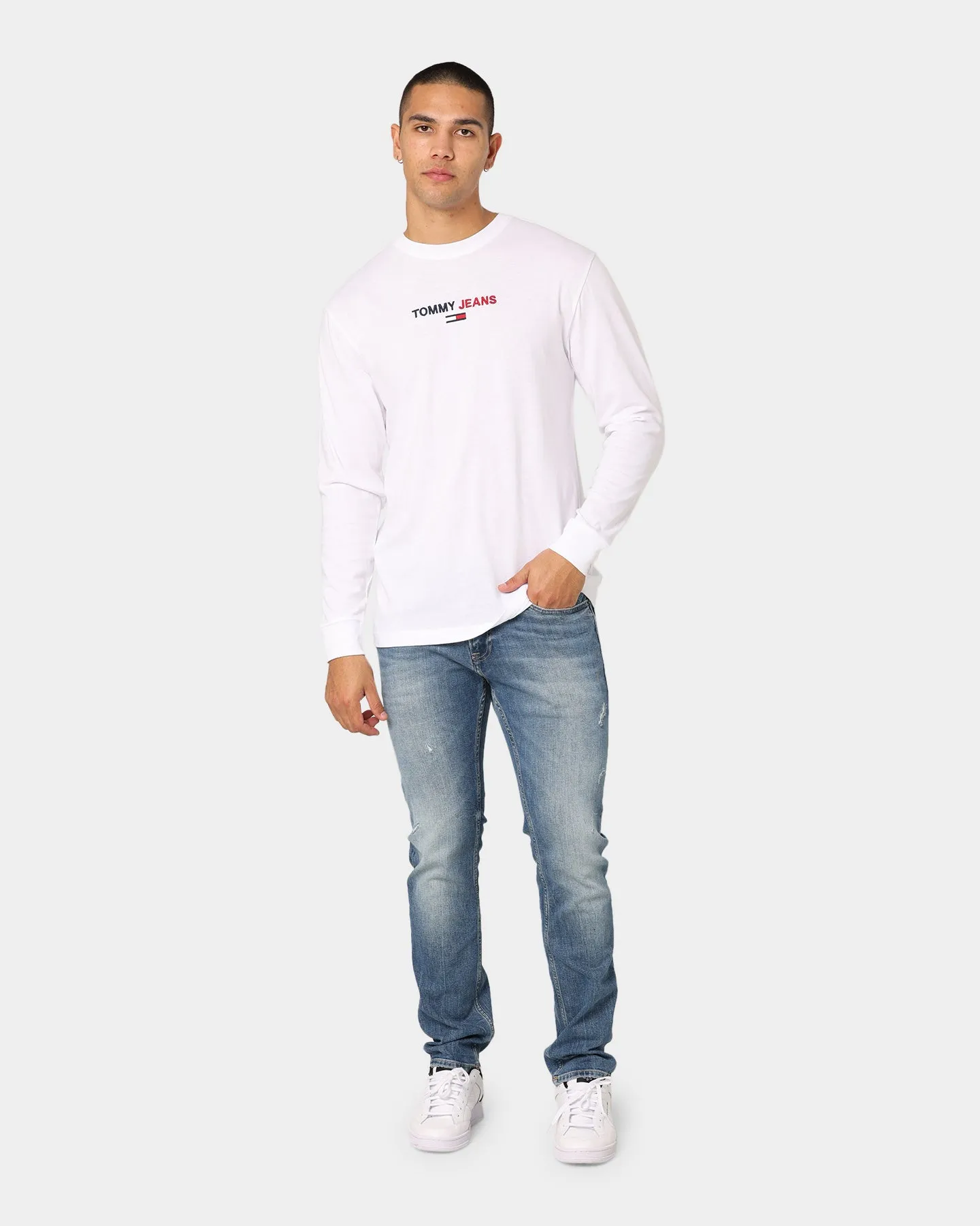 Tommy Jeans TJM Contrast Linear T-Shirt White