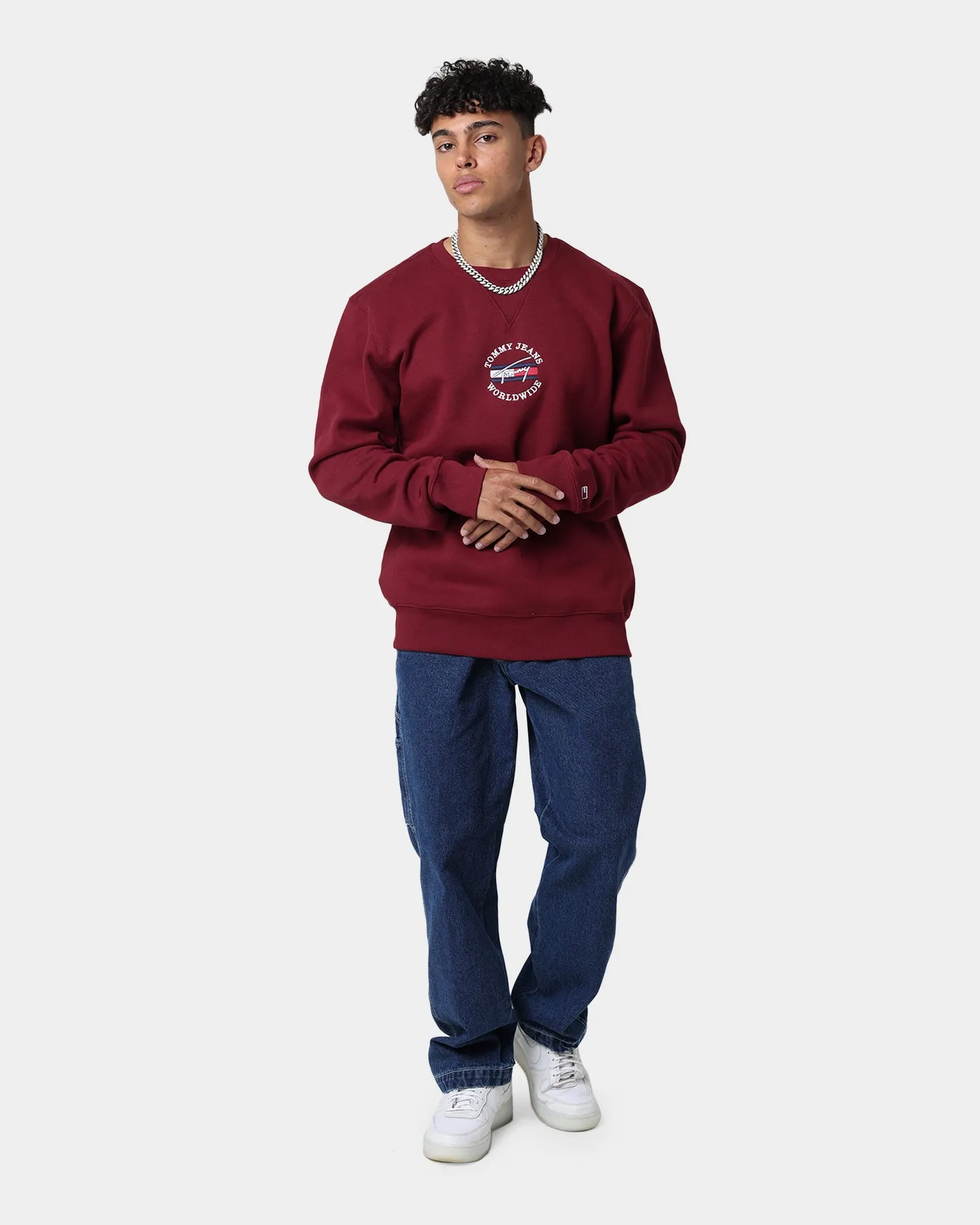 Tommy Jeans TJM Timeless Tommy 2 Crewneck Bing Cherry