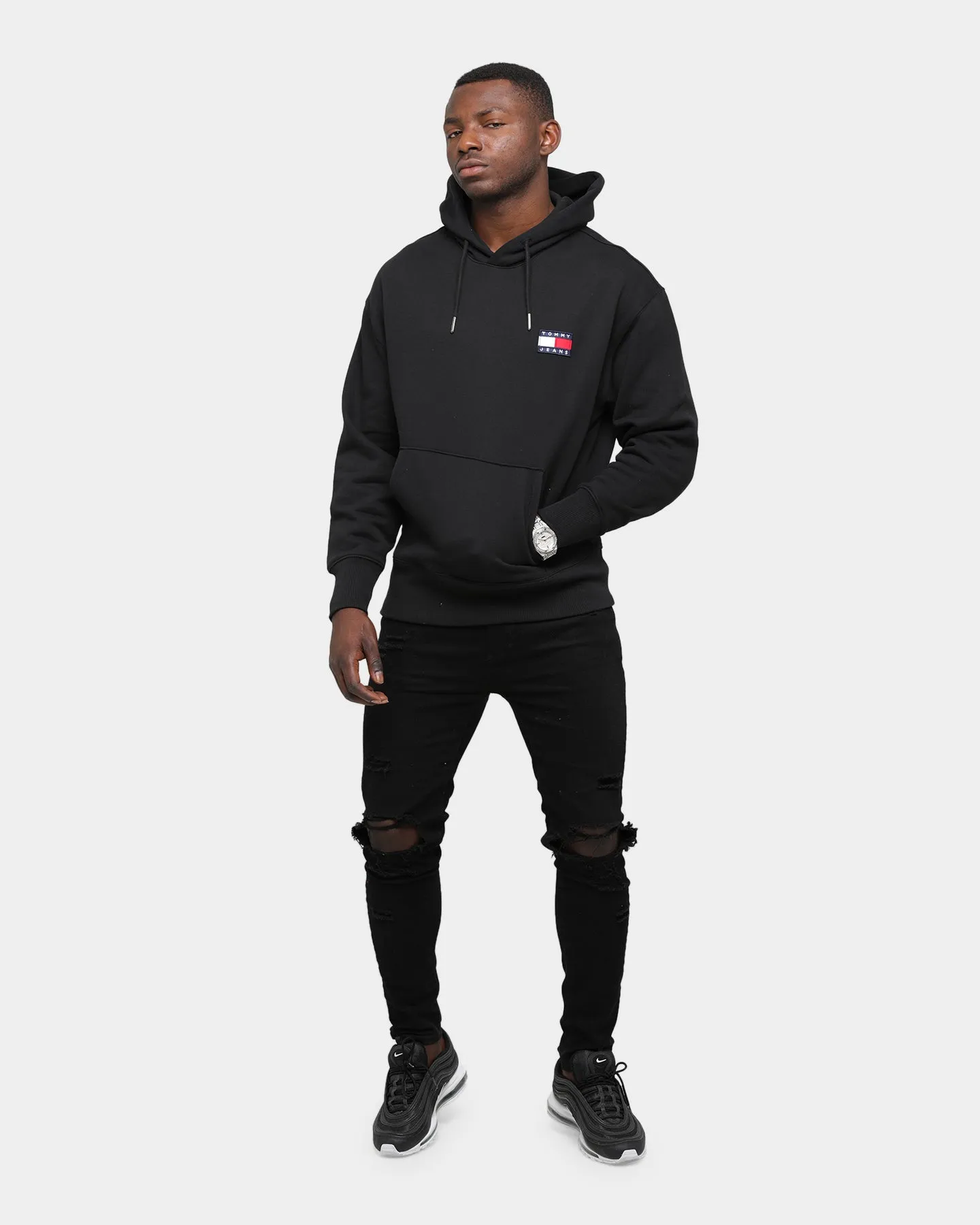 Tommy Jeans Tommy Badge Hoodie Black