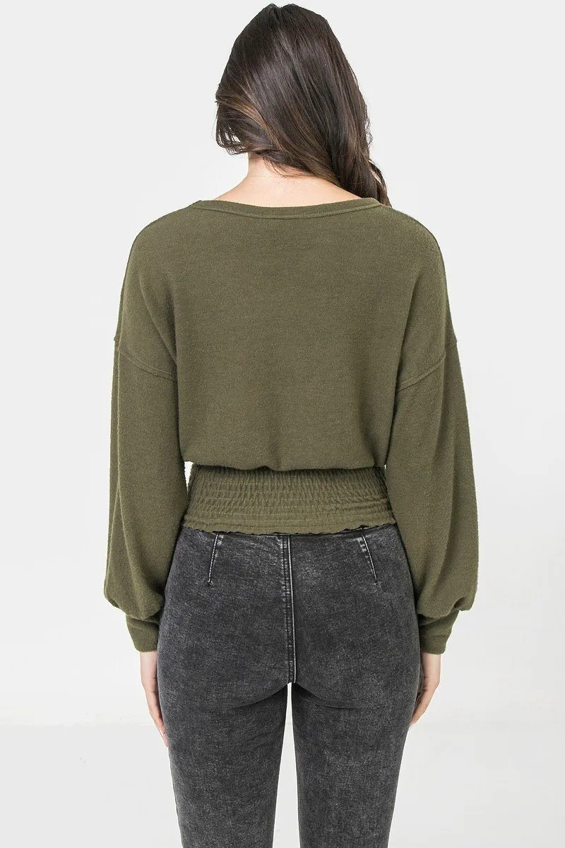 Women's A Knit Top Featuring Wide Neckline