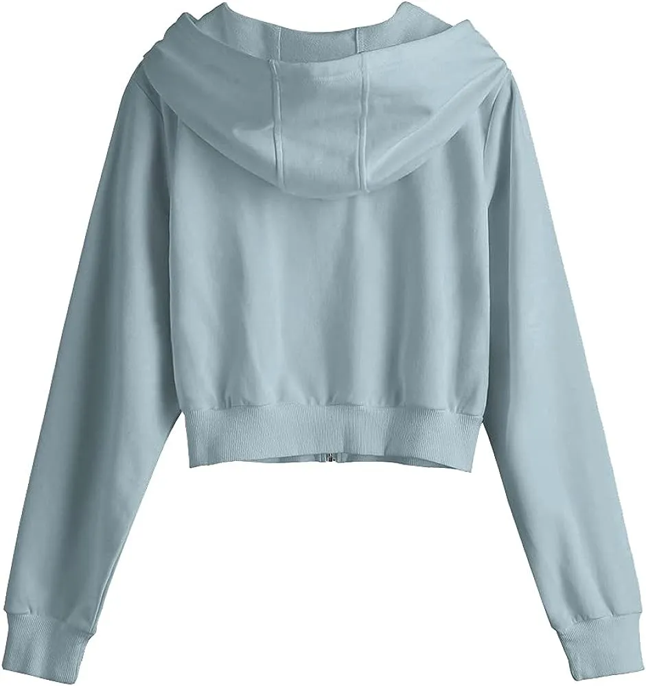 ZAFUL Women's Zip Up Thin Hoodies