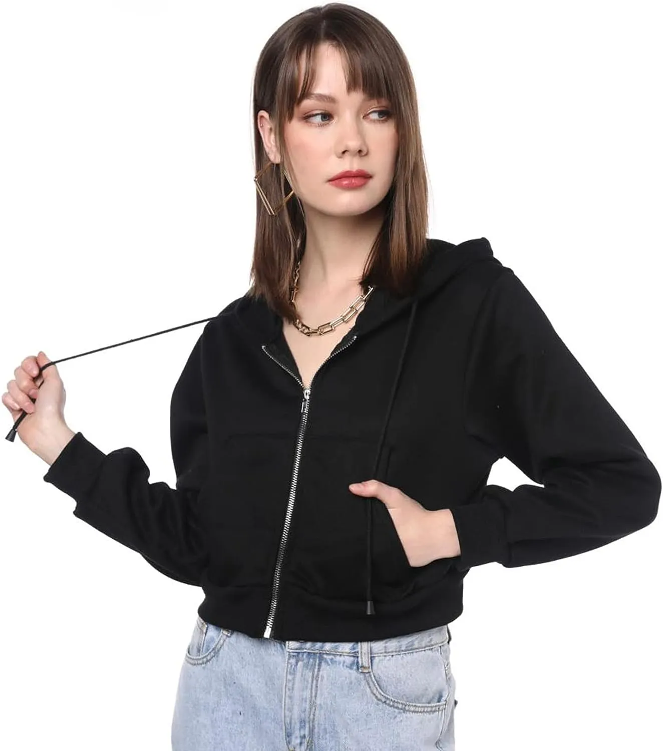 ZAFUL Women's Zip Up Thin Hoodies