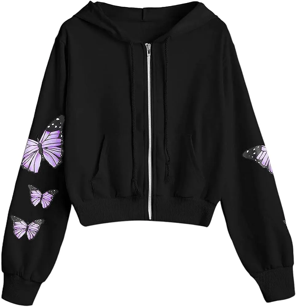 ZAFUL Women's Zip Up Thin Hoodies